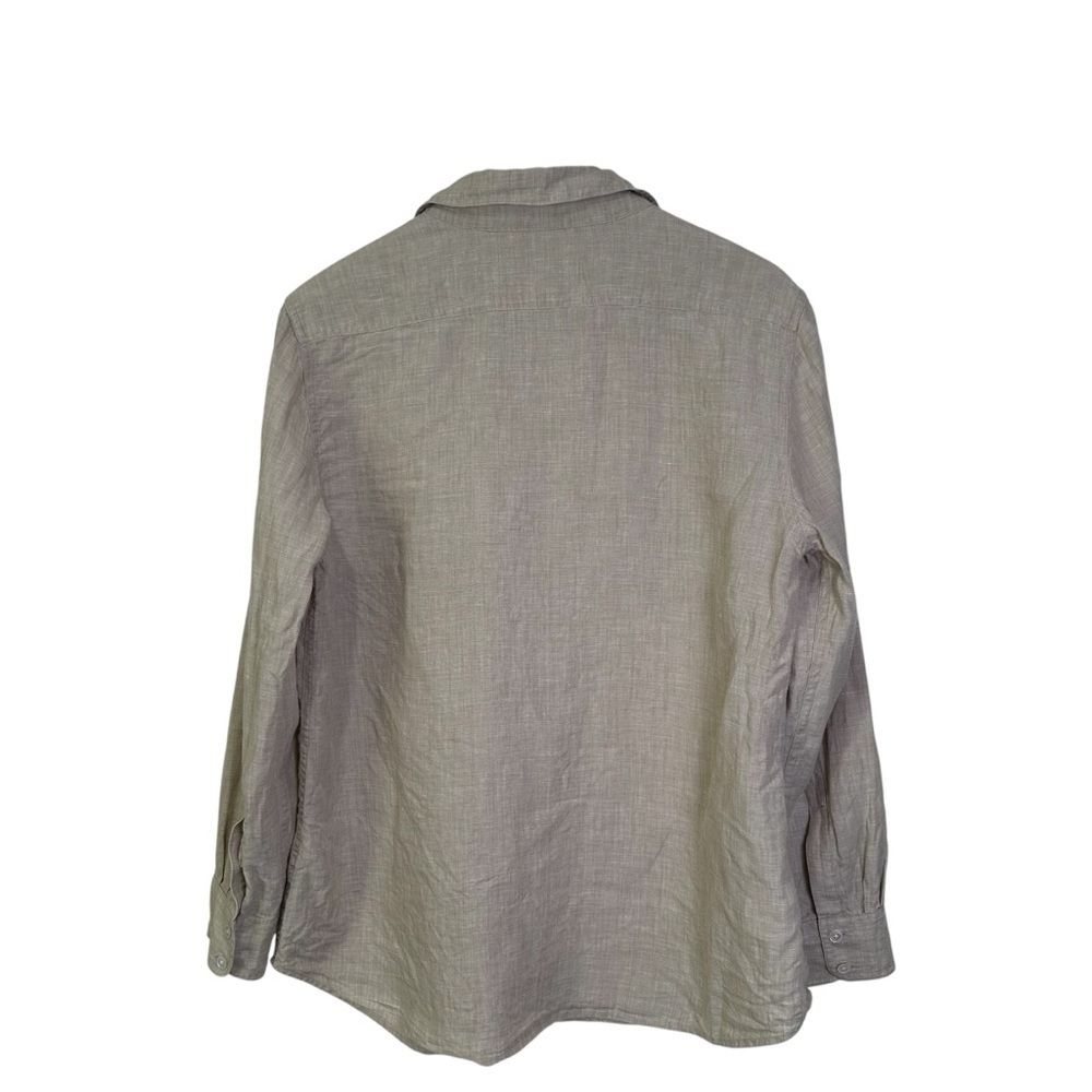Tommy Bahama Women’s Large Beige Natural 100% Linen Button Long Sleeve - Picture 3 of 8